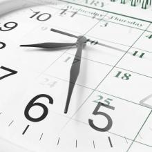 orologio su calendario