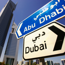 Cartello Abu Dhabi, cartello Dubai, Grattacielo emirati arabi