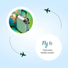 Valigia, mondo, viaggiare, aereo, rotta aereo, fly to, Toscana Nord Ovest