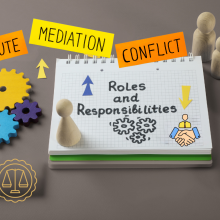dispute, mediation, conflict, rotelle, ingranaggi, stretta di mani