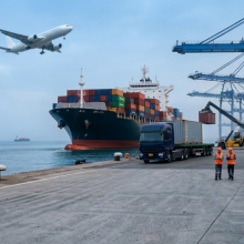 merci, mercantile, gru, operai, aereo, camion, export