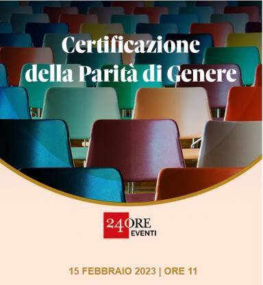 sedie diverse, platea, certificazione parità di genere