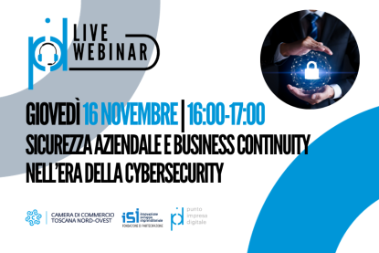 Live webinar pid, Sicurezza aziendale e business continuity cybersecurity, immagine con uomo che stringe tra le mani lucchetto