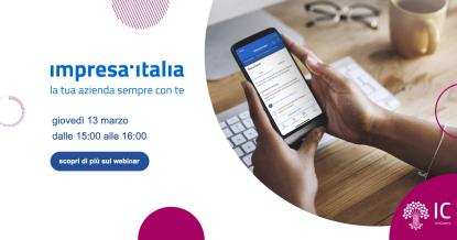 impresa.italia logo, immagine smartphone mani