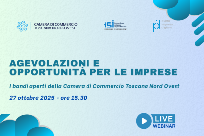 descrizione corso, sfondo blu, nuvole