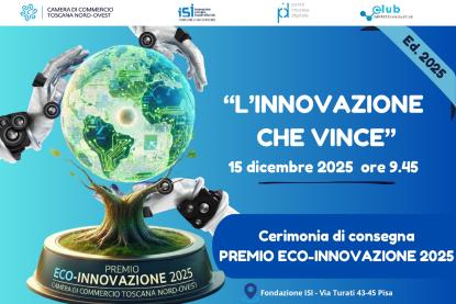 locandina evento, premio eco innovazione 2025, mondo, mani robotiche