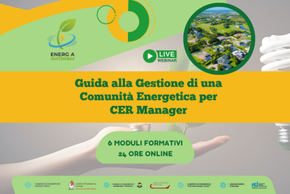 locandina evento, CER, Comunità energetiche rinnovabili