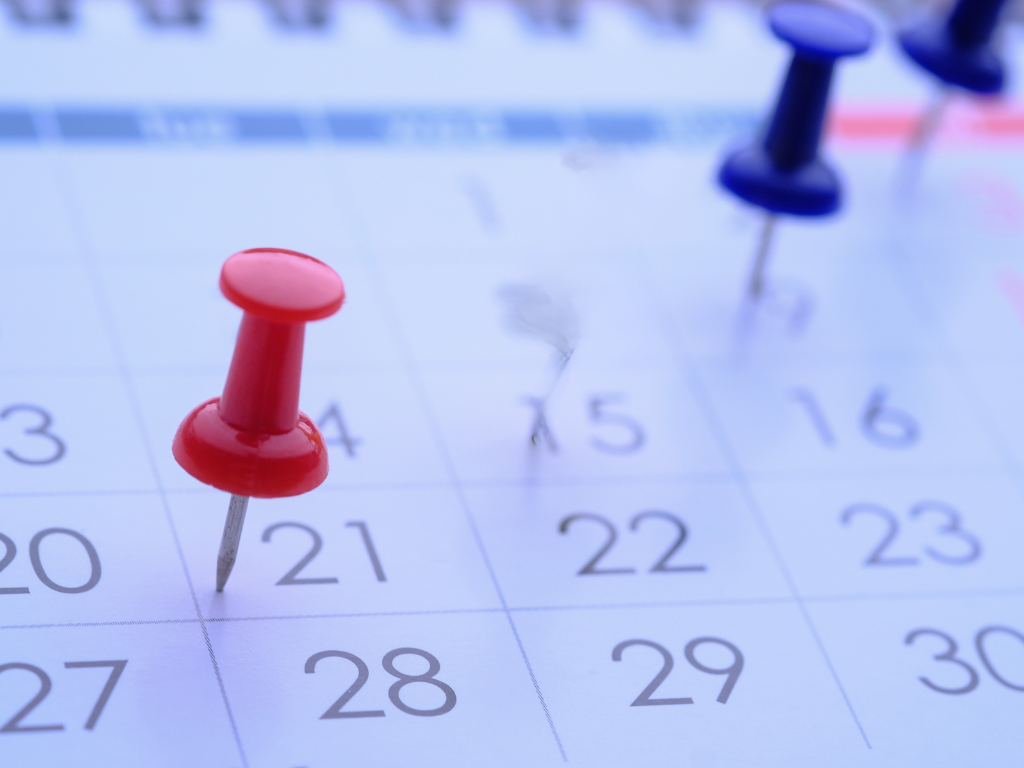 calendario da tavolo, puntina, 21